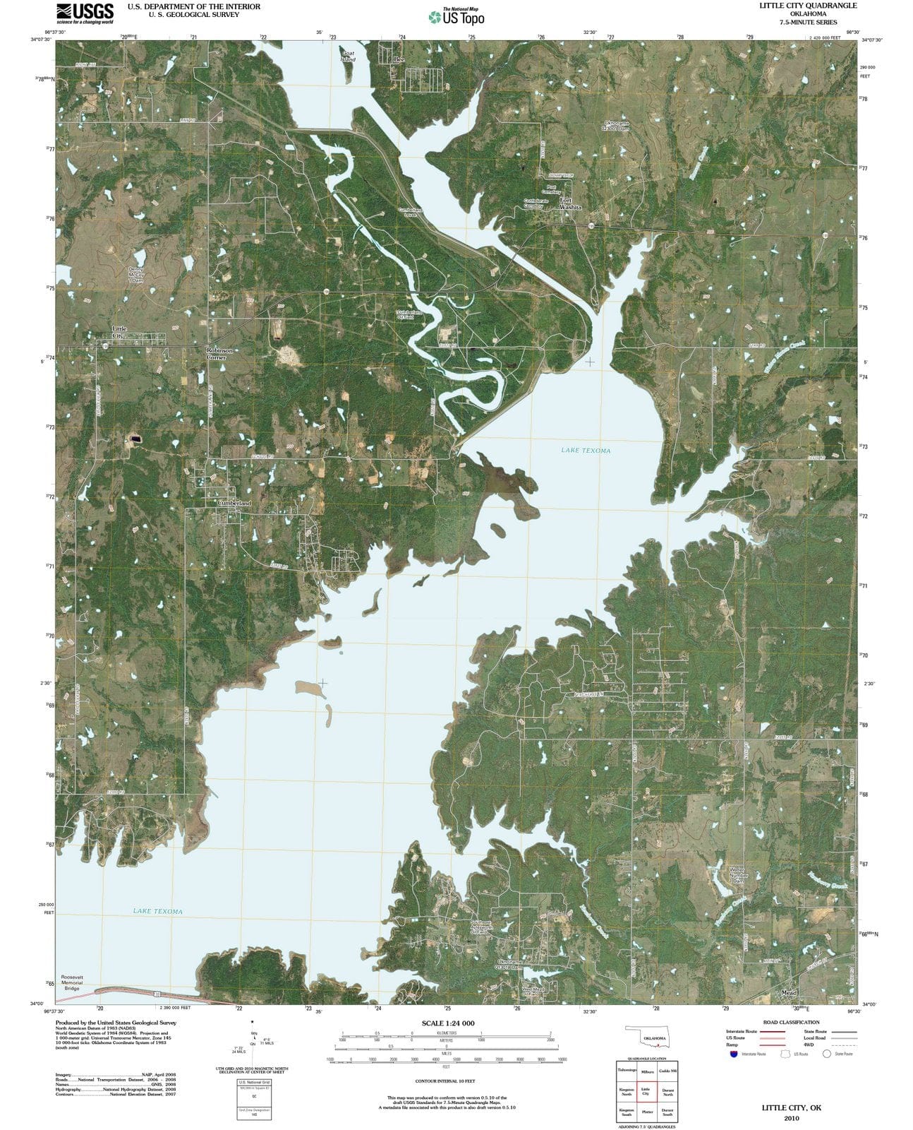 2010 Little City, OK - Oklahoma - USGS Topographic Map