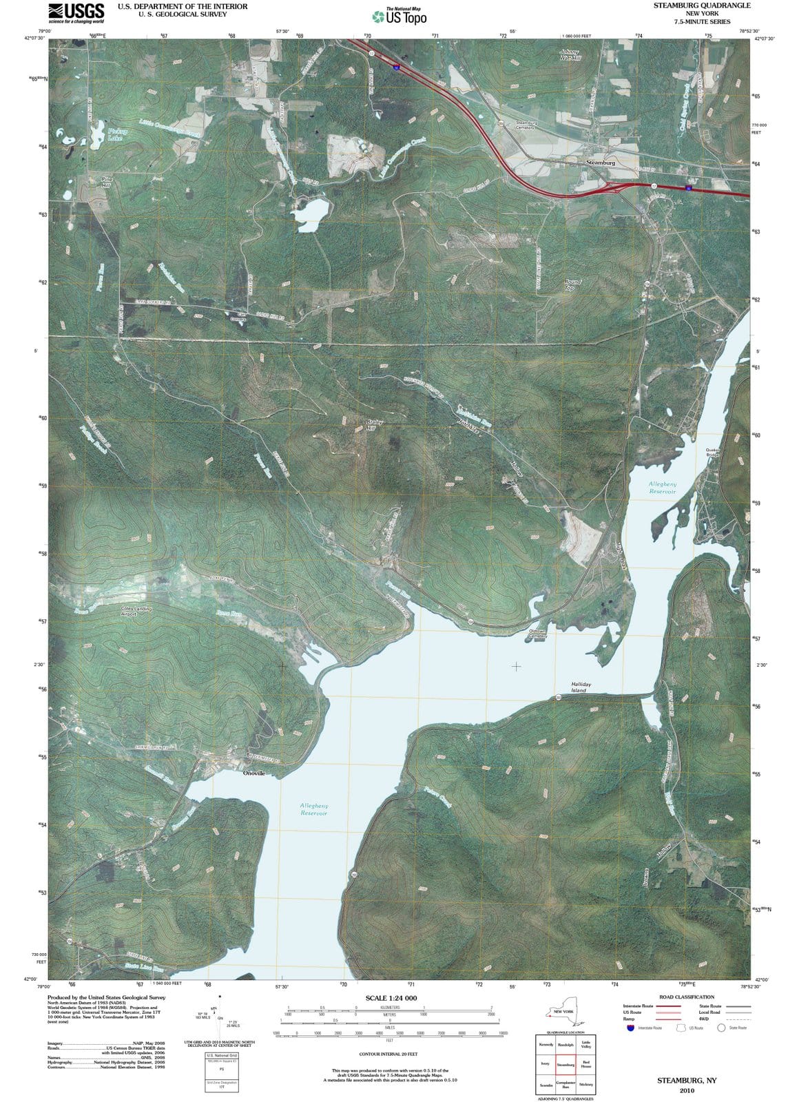 2010 Steamburg, NY - New York - USGS Topographic Map