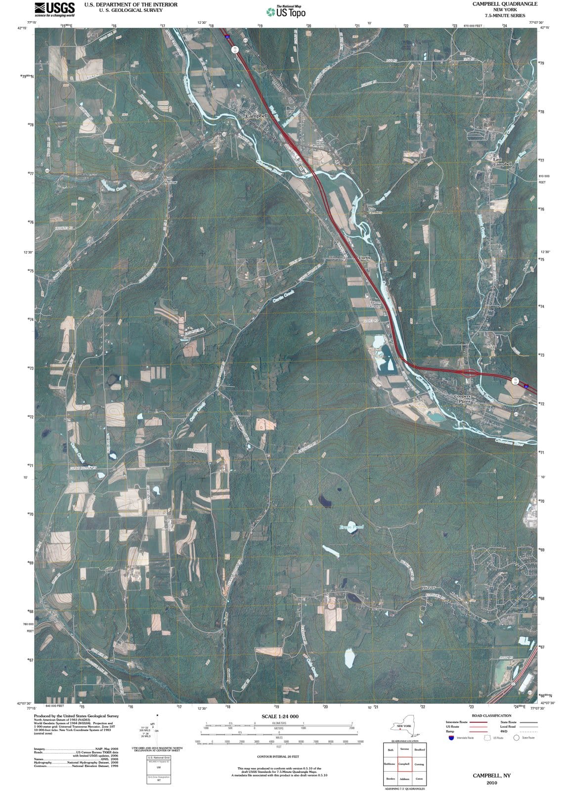 2010 Campbell, NY - New York - USGS Topographic Map