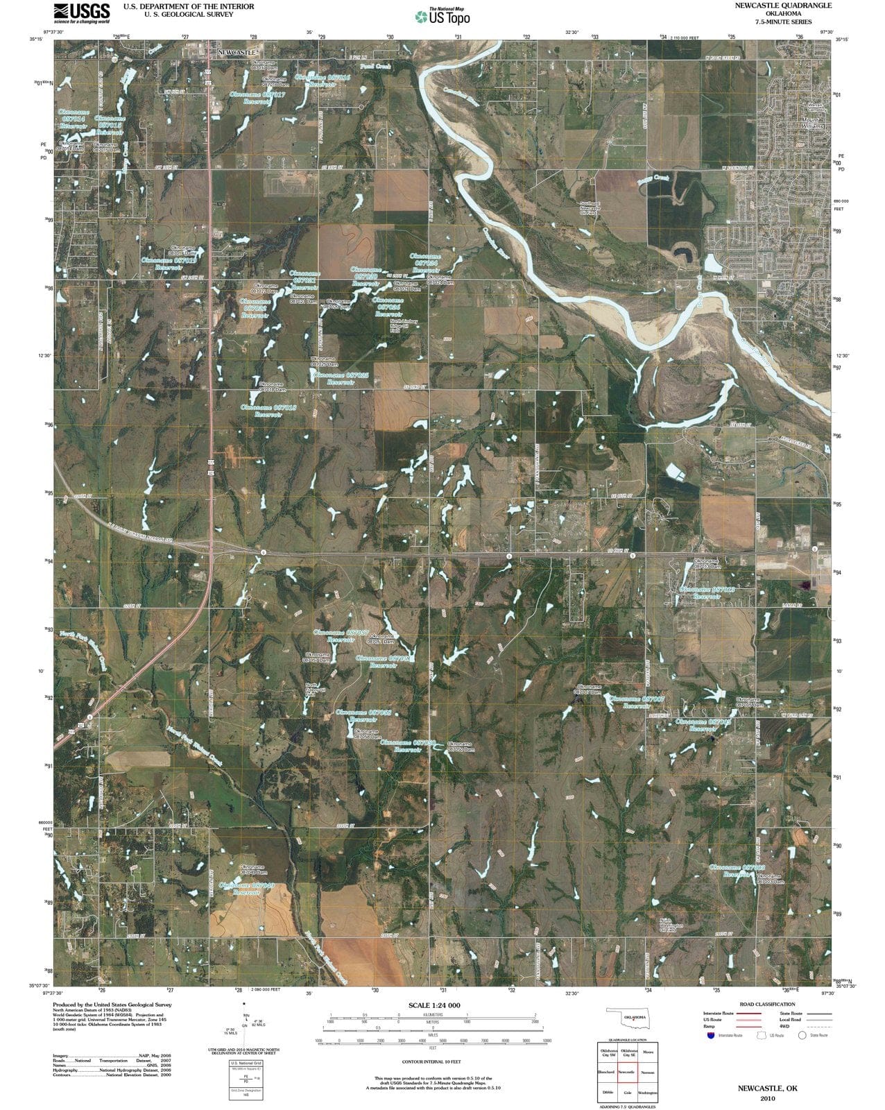 2010 Newcastle, OK - Oklahoma - USGS Topographic Map
