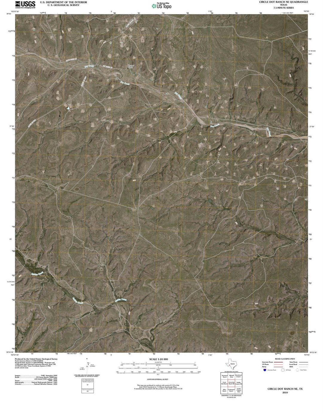 2010 Circleot Ranch, TX - Texas - USGS Topographic Map