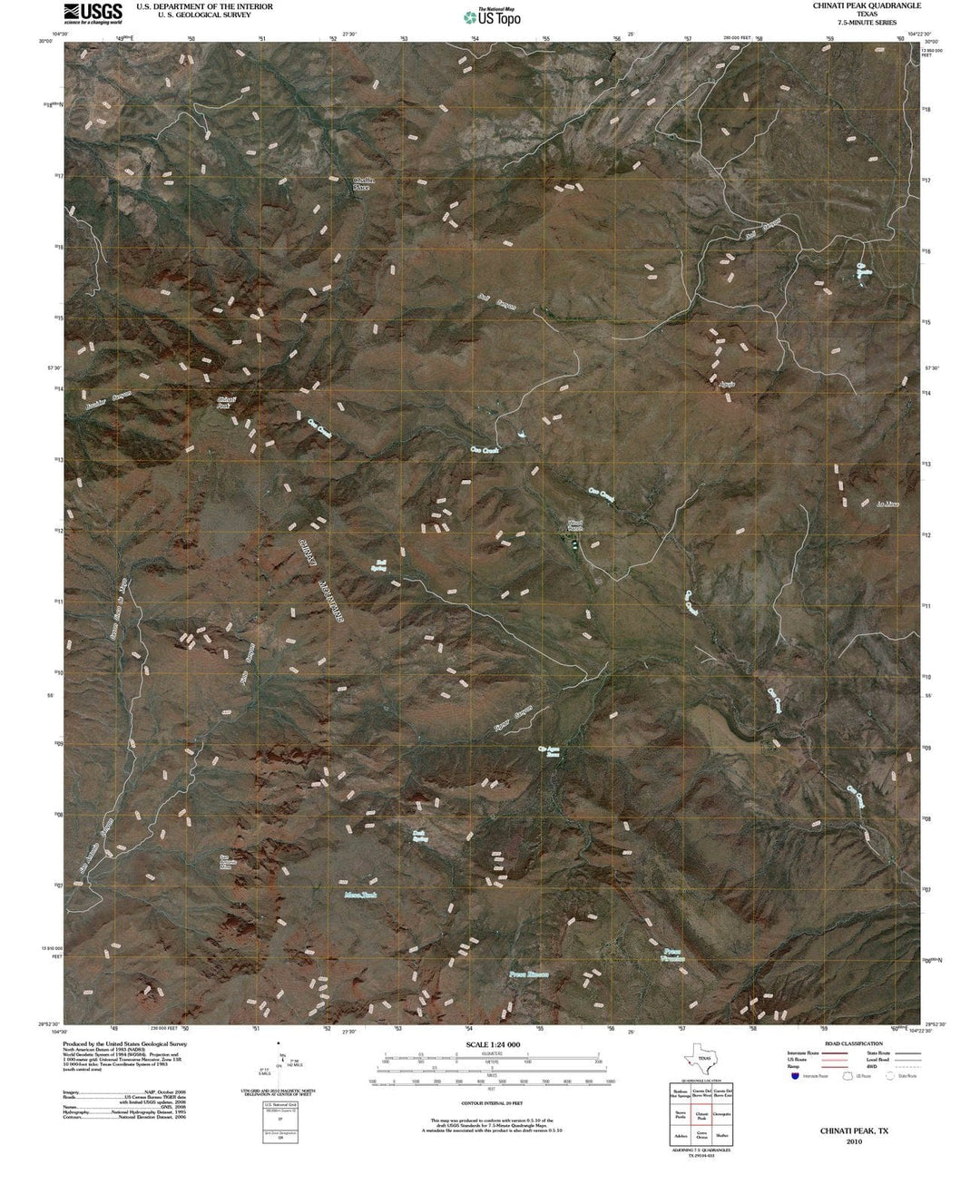 2010 Chinati Peak, TX - Texas - USGS Topographic Map