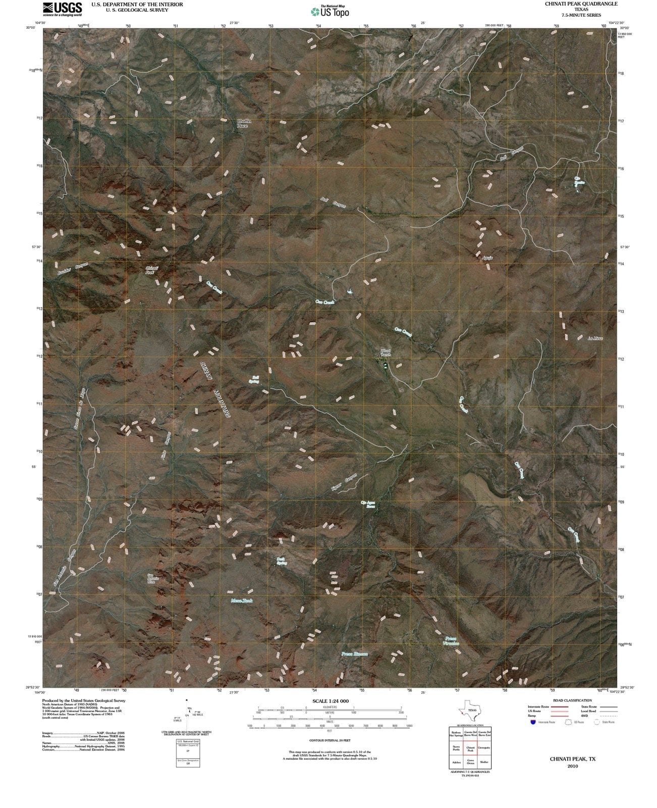 2010 Chinati Peak, TX - Texas - USGS Topographic Map