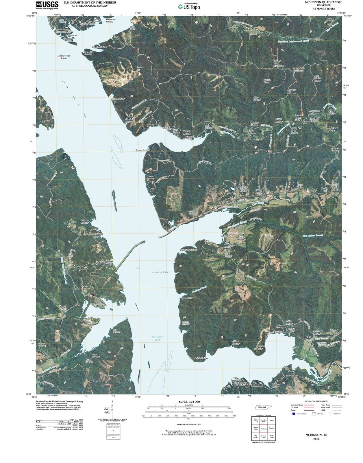 2010 McKinnon, TN - Tennessee - USGS Topographic Map