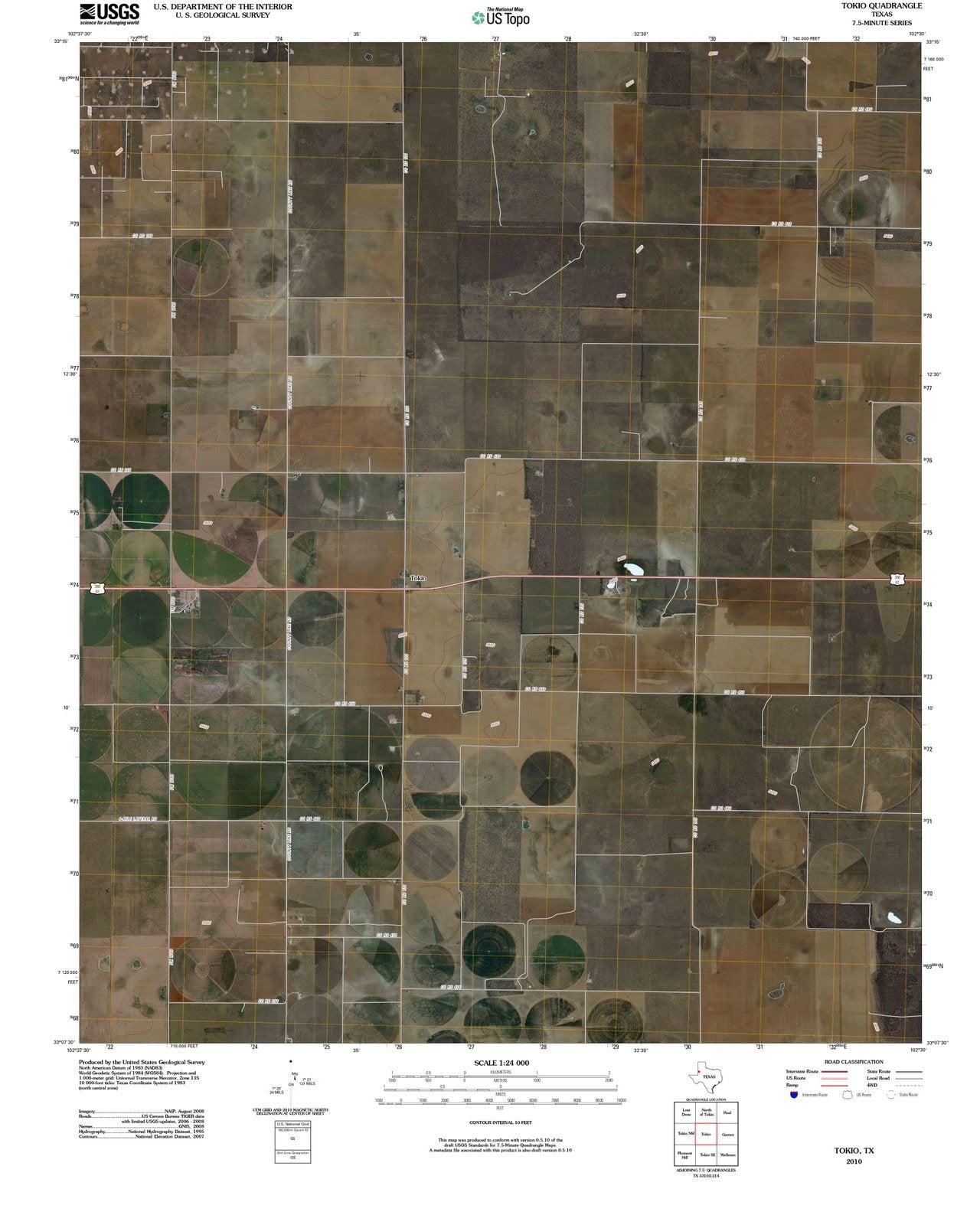 2010 Tokio, TX - Texas - USGS Topographic Map