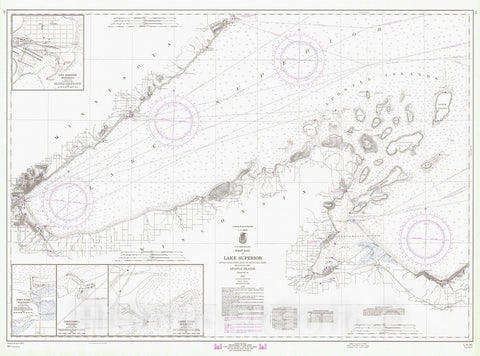 Historic Nautical Map - Lake Superior Coast Little Girls Pt To Silver Bay, 1967 NOAA Chart - Vintage Wall Art