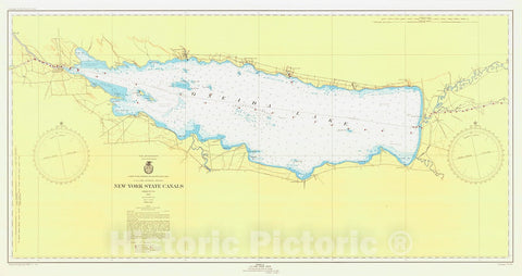 Historic Nautical Map - New York State Canals, 1946 NOAA Chart - Vintage Wall Art
