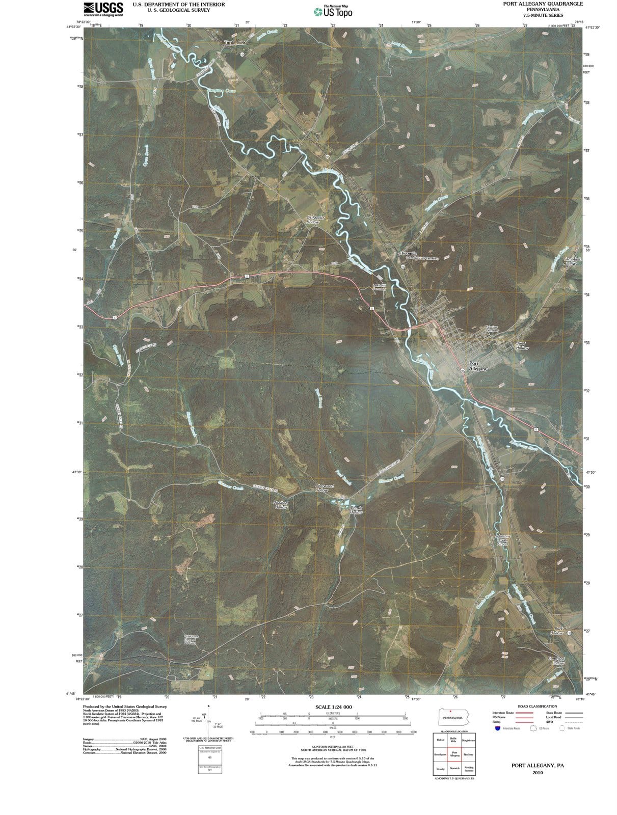 2010 Port Allegany, PA - Pennsylvania - USGS Topographic Map