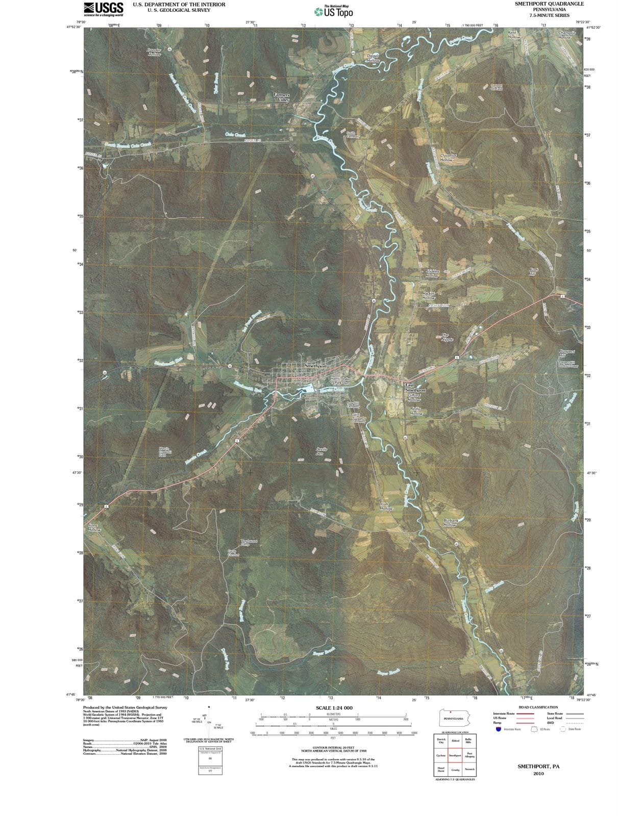 2010 Smethport, PA - Pennsylvania - USGS Topographic Map