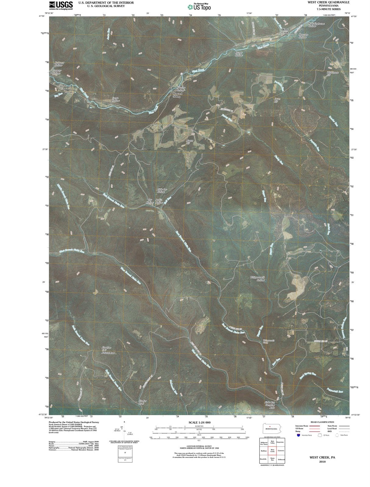 2010 West Creek, PA - Pennsylvania - USGS Topographic Map