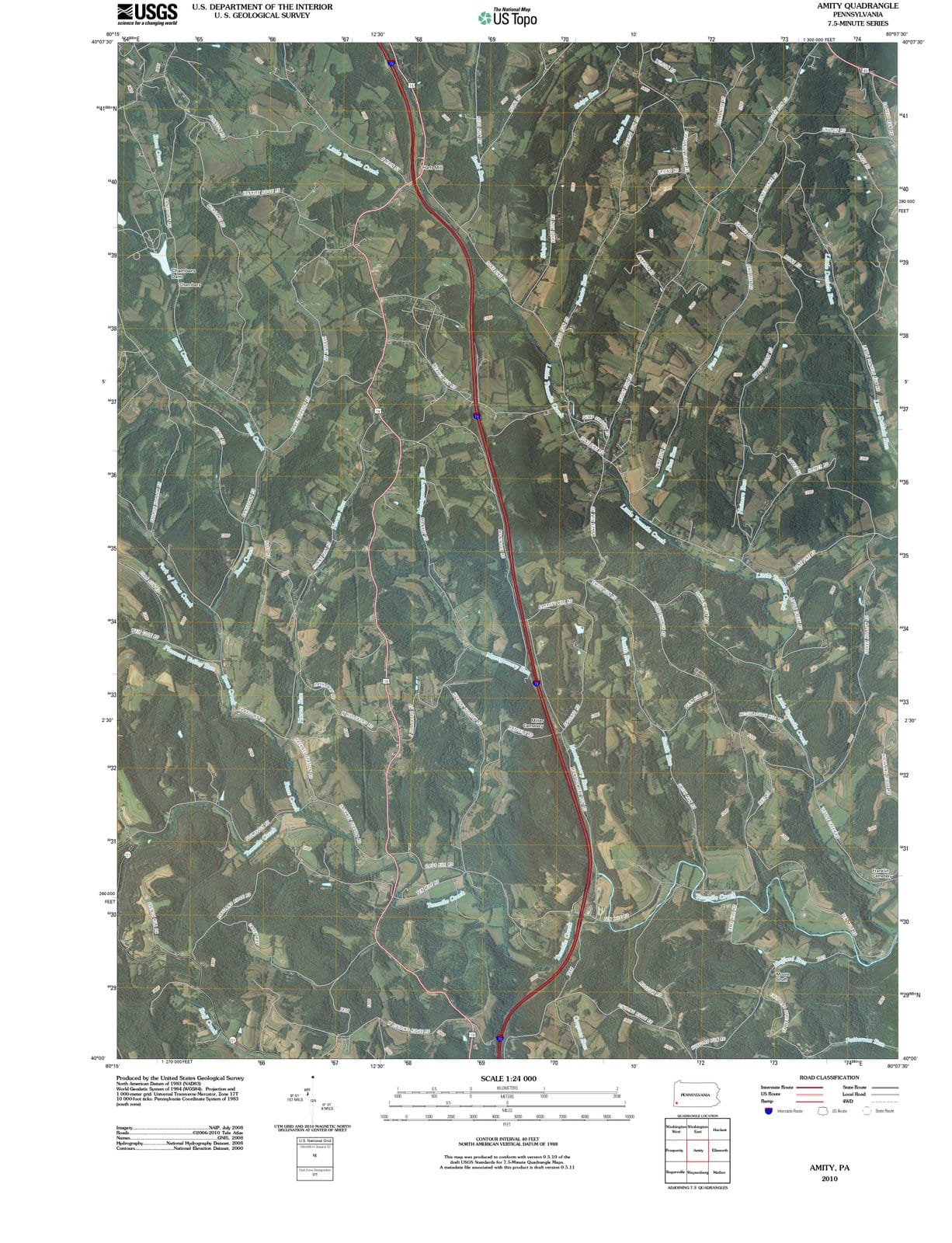2010 Amity, PA - Pennsylvania - USGS Topographic Map