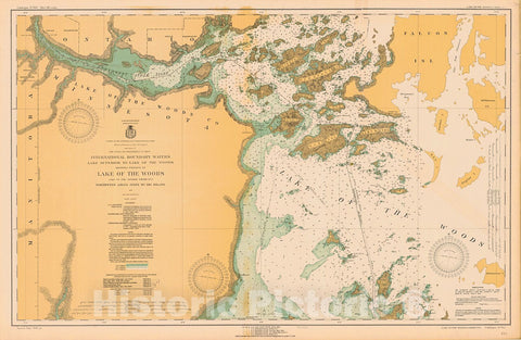 Historic Nautical Map - Lake Of The Woods, 1930 NOAA Chart - Vintage Wall Art