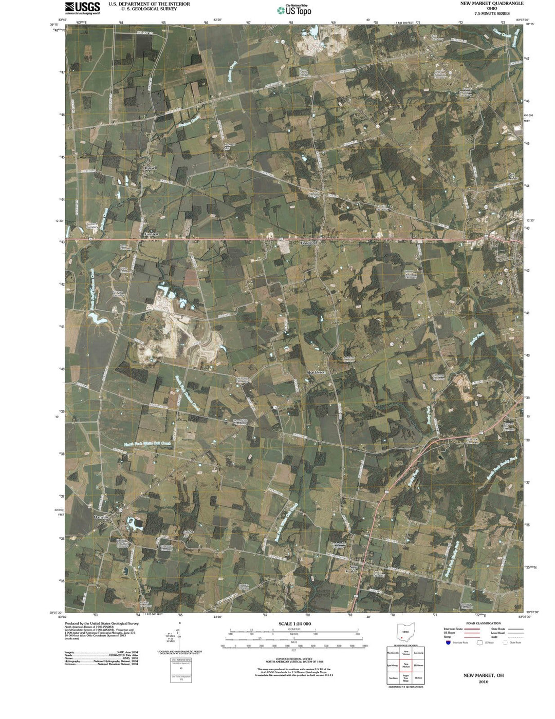 2010 New Market, OH - Ohio - USGS Topographic Map