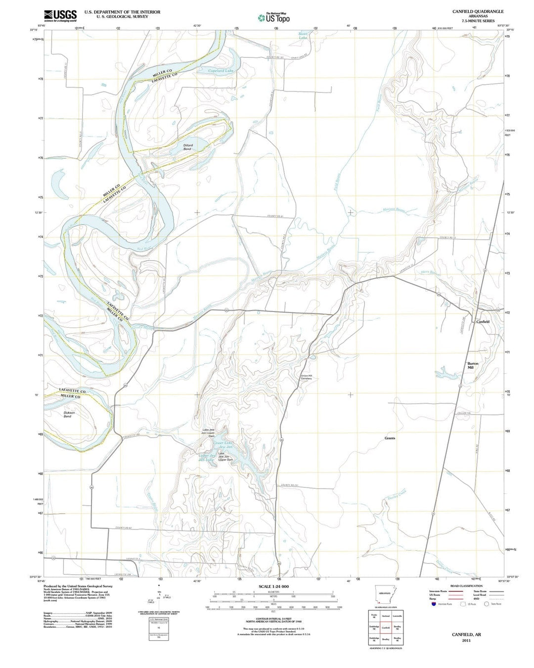 2011 Canfield, AR - Arkansas - USGS Topographic Map