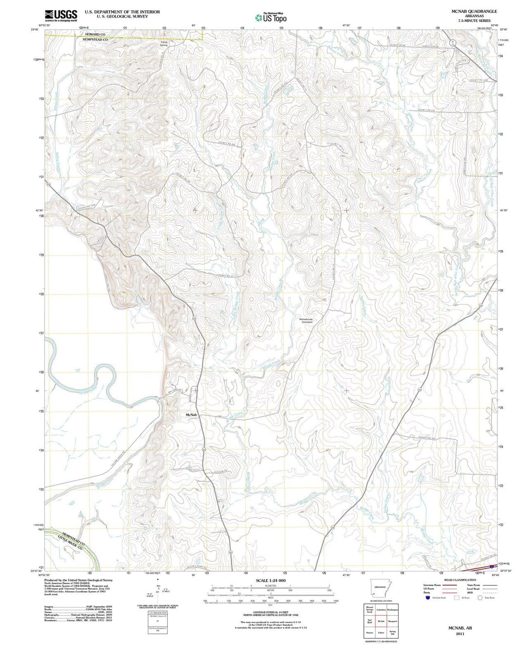 2011 McNab, AR - Arkansas - USGS Topographic Map