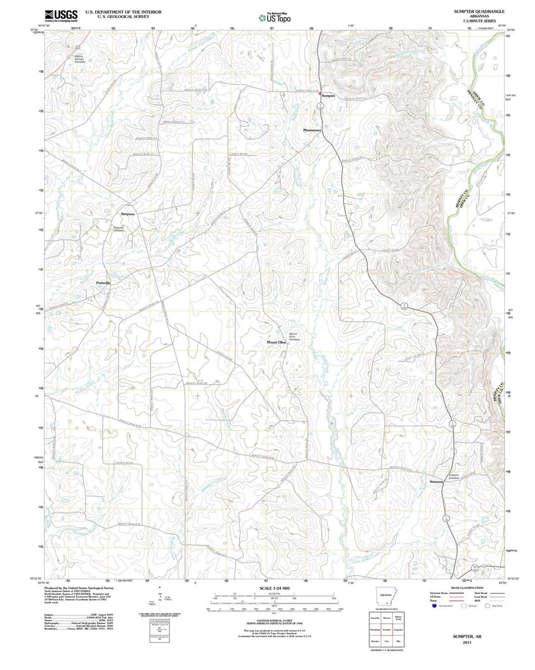 2011 Sumpter, AR - Arkansas - USGS Topographic Map