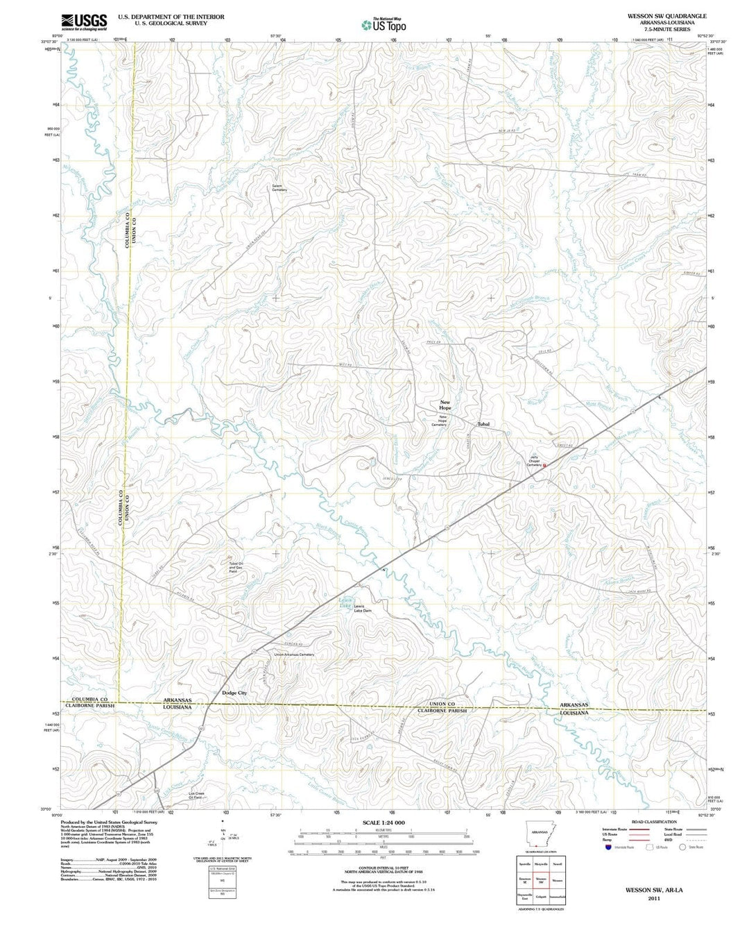 2011 Wesson, AR - Arkansas - USGS Topographic Map