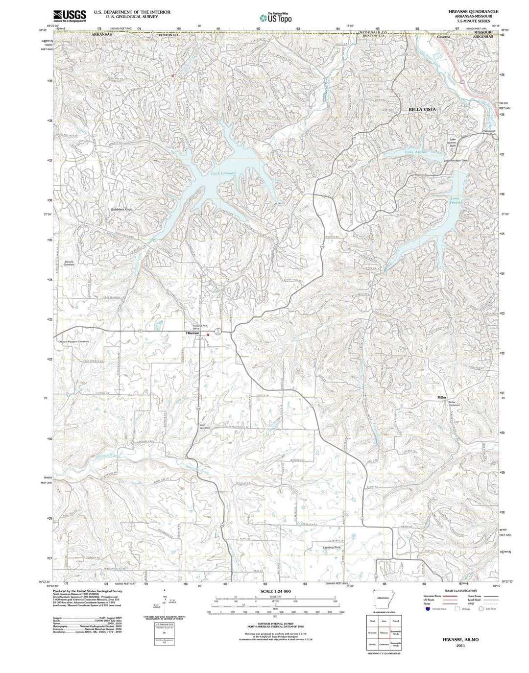 2011 Hiwasse, AR - Arkansas - USGS Topographic Map