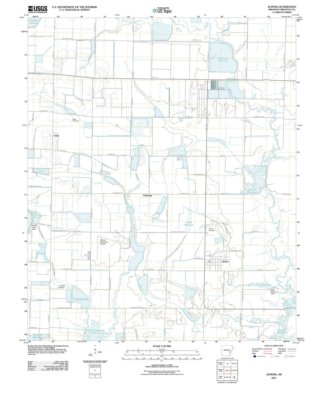 2011 Almyra, AR - Arkansas - USGS Topographic Map