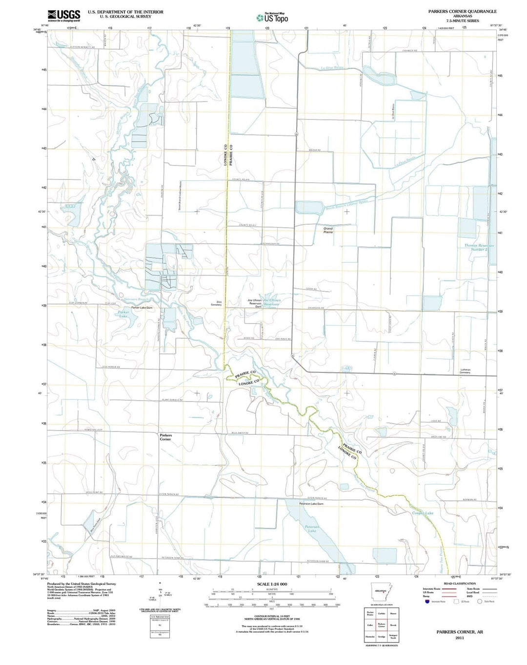 2011 Parkers Corner, AR - Arkansas - USGS Topographic Map