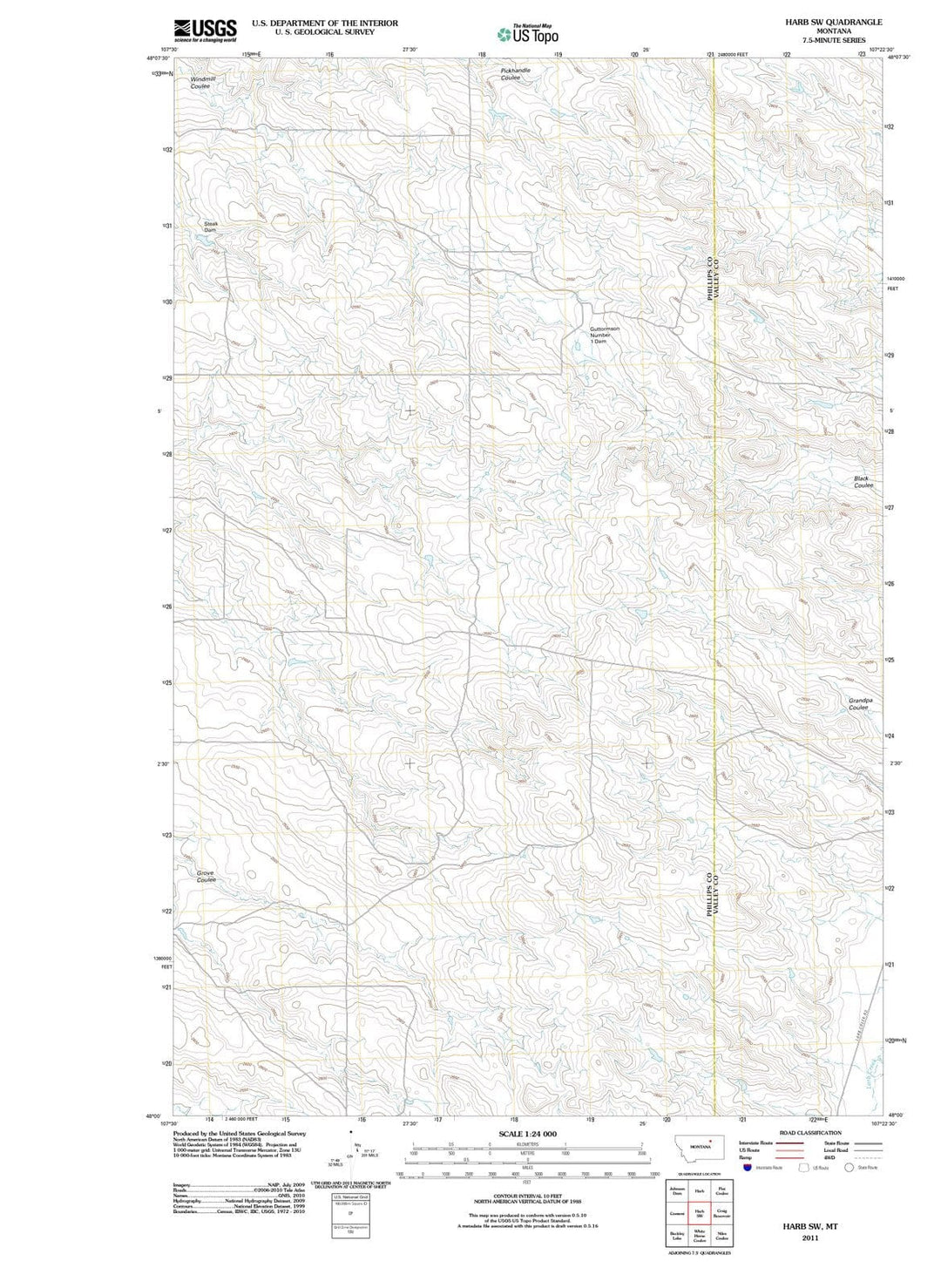 2011 Harb, MT - Montana - USGS Topographic Map