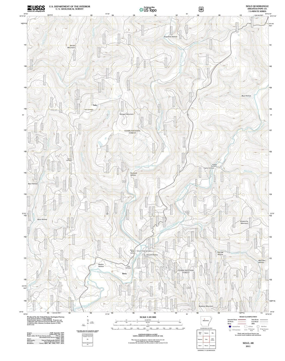 2011 Solo, AR - Arkansas - USGS Topographic Map
