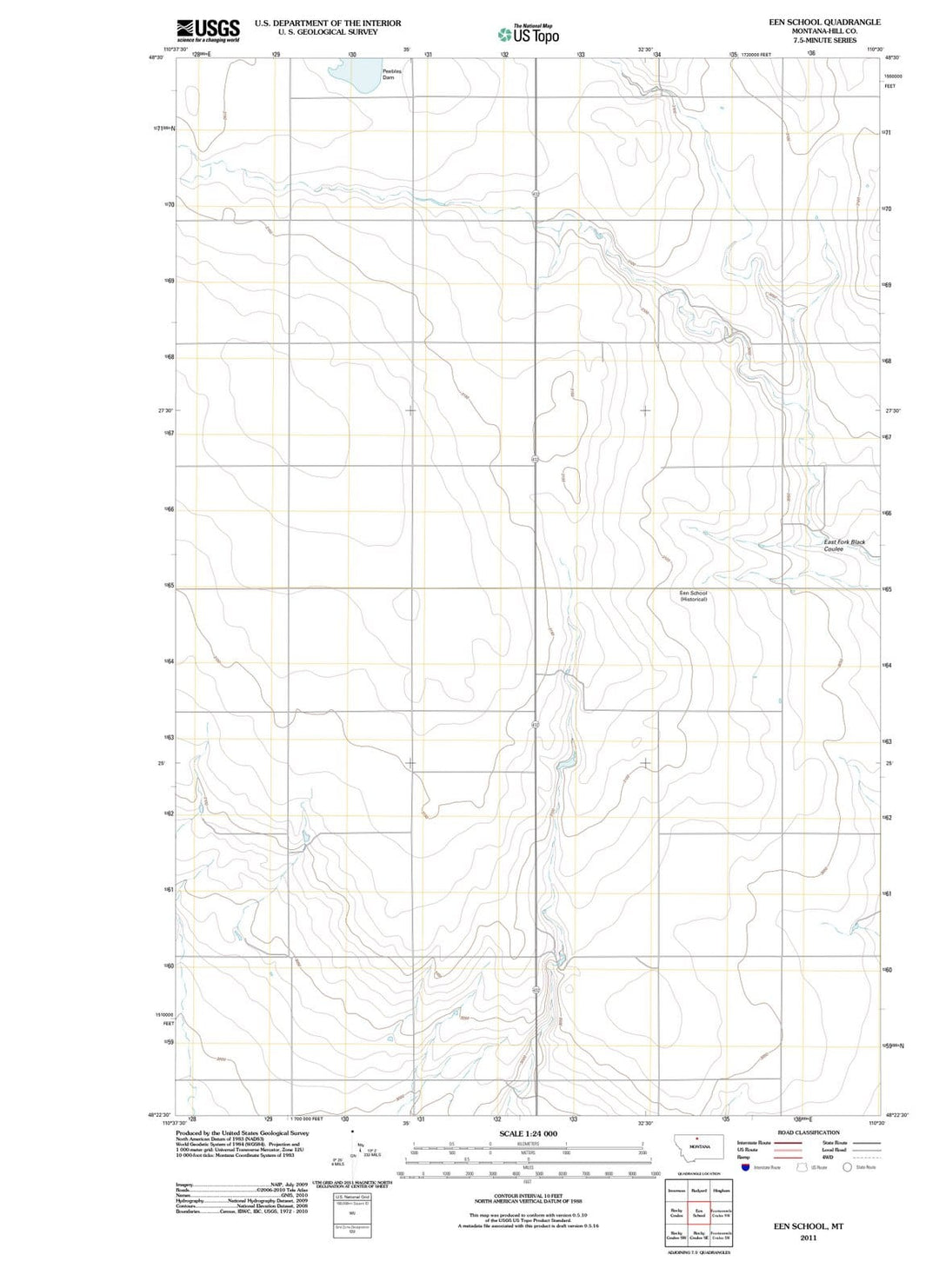 2011 EEN School, MT - Montana - USGS Topographic Map