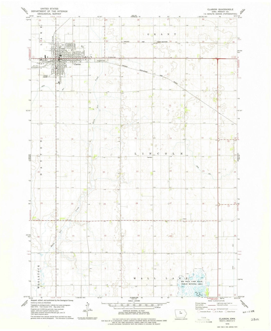 1978 Clarion, IA - Iowa - USGS Topographic Map