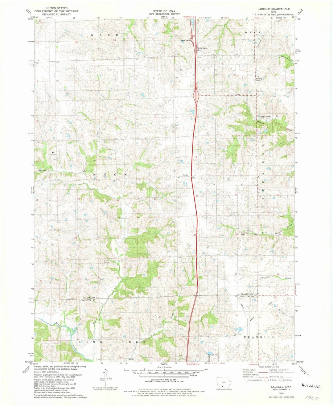 1981 Lacelle, IA - Iowa - USGS Topographic Map
