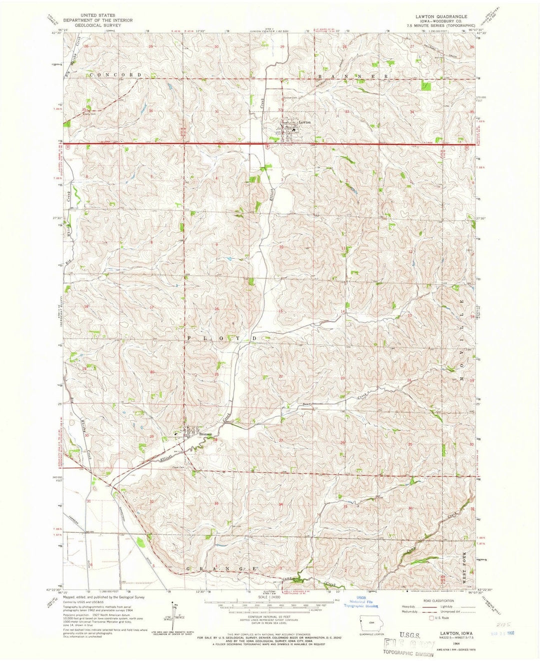 1964 Lawton, IA - Iowa - USGS Topographic Map