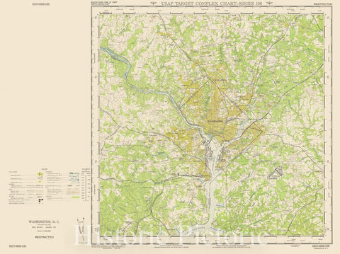 Historic Nautical Map - Washington Dc, 1949 AeroNOAA Chart - District of Columbia (DC) - Vintage Wall Art