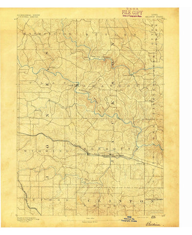 1891 Baldwin, IA - Iowa - USGS Topographic Map