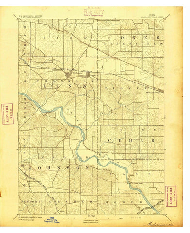 1894 Mechanicsville, IA - Iowa - USGS Topographic Map