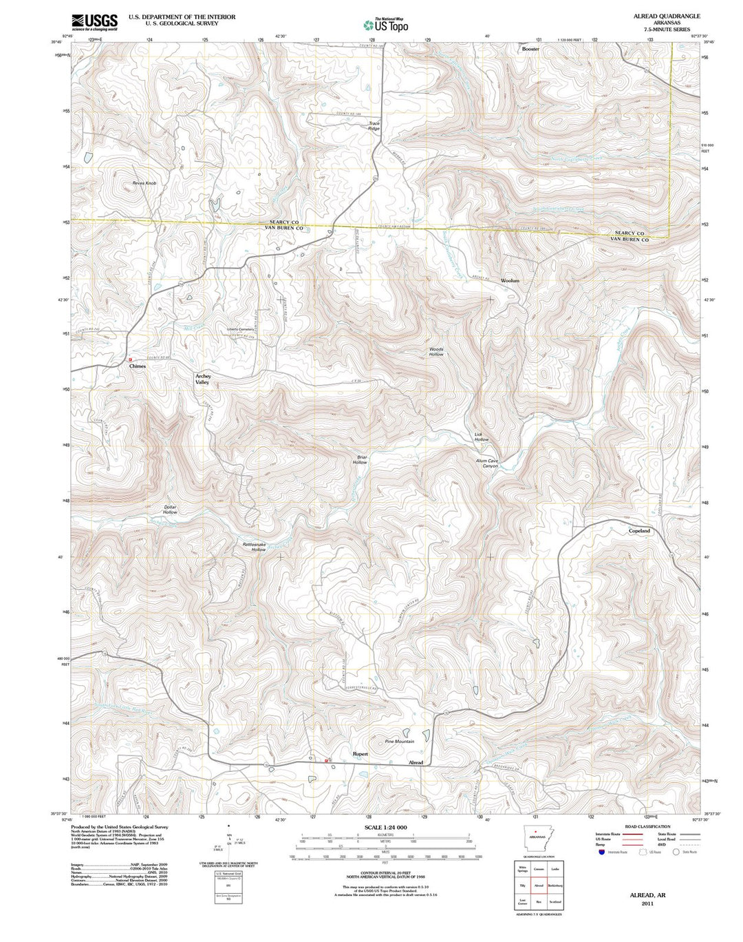 2011 Alread, AR - Arkansas - USGS Topographic Map