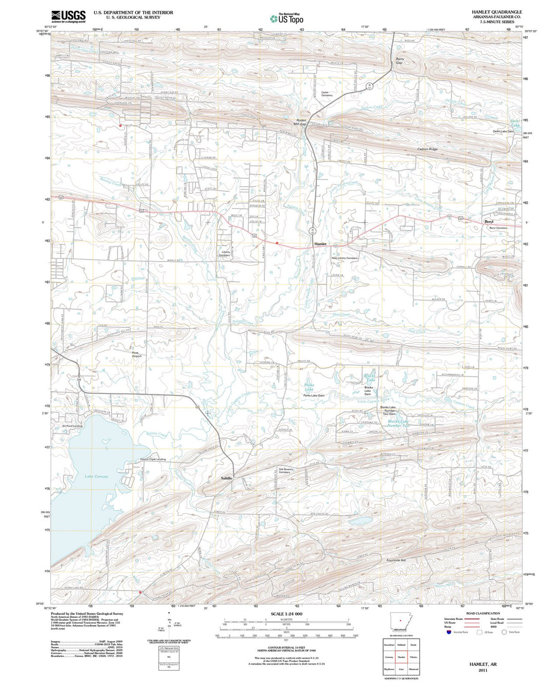 2011 Hamlet, AR - Arkansas - USGS Topographic Map
