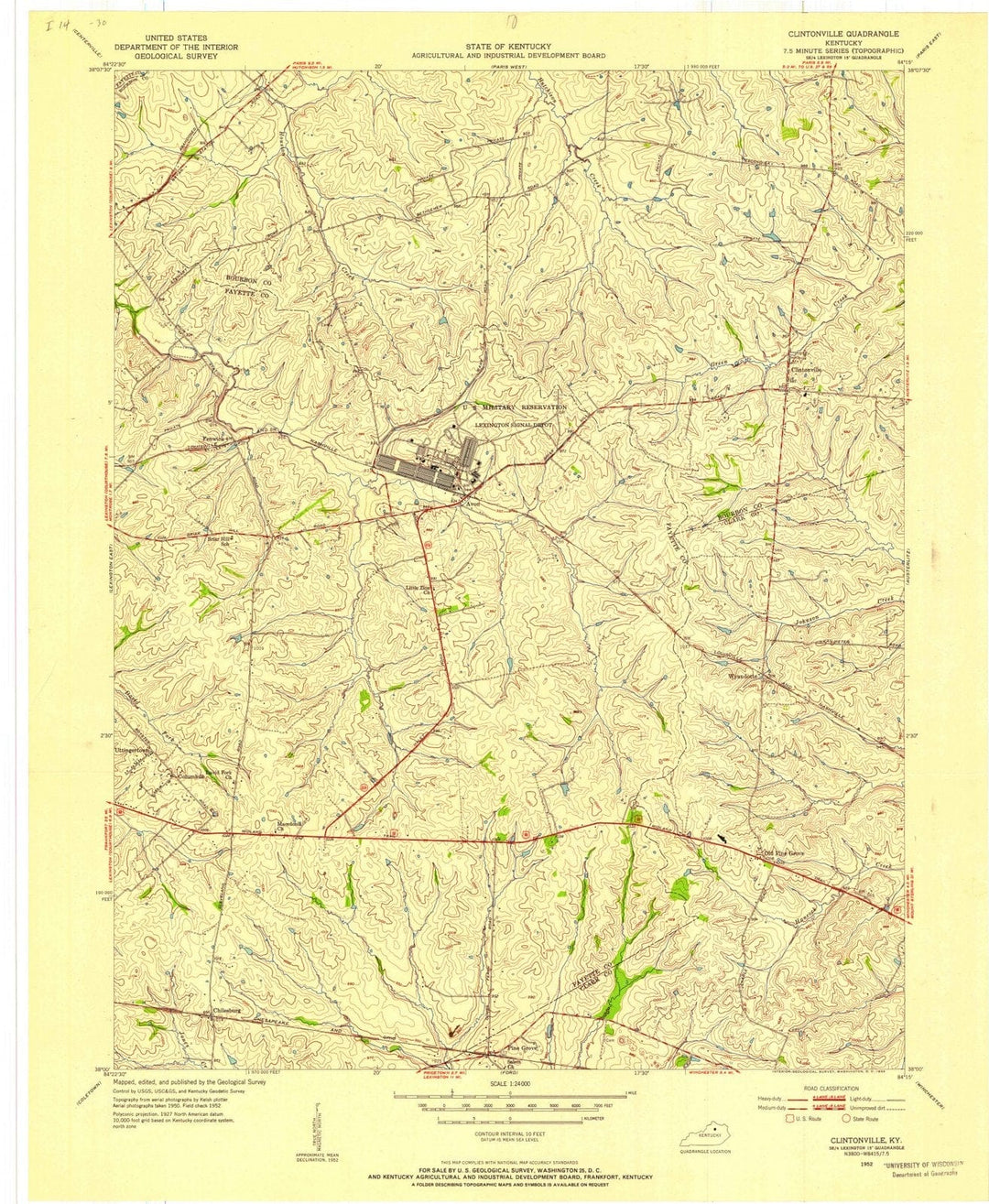 1952 Clintonville, KY - Kentucky - USGS Topographic Map