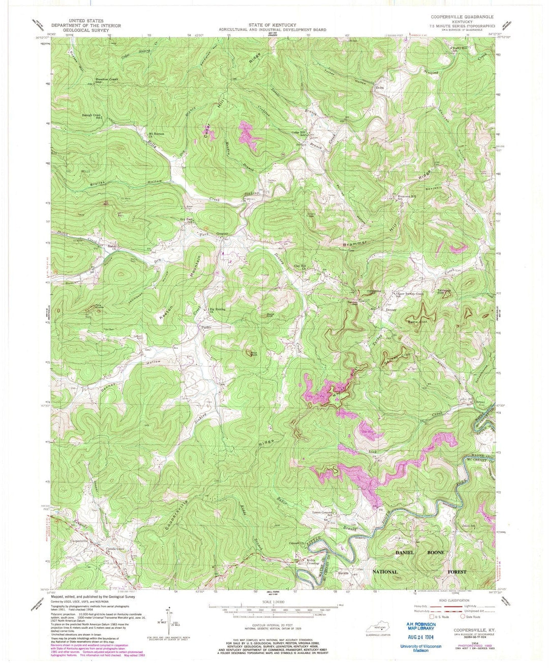 1954 Coopersville, KY - Kentucky - USGS Topographic Map