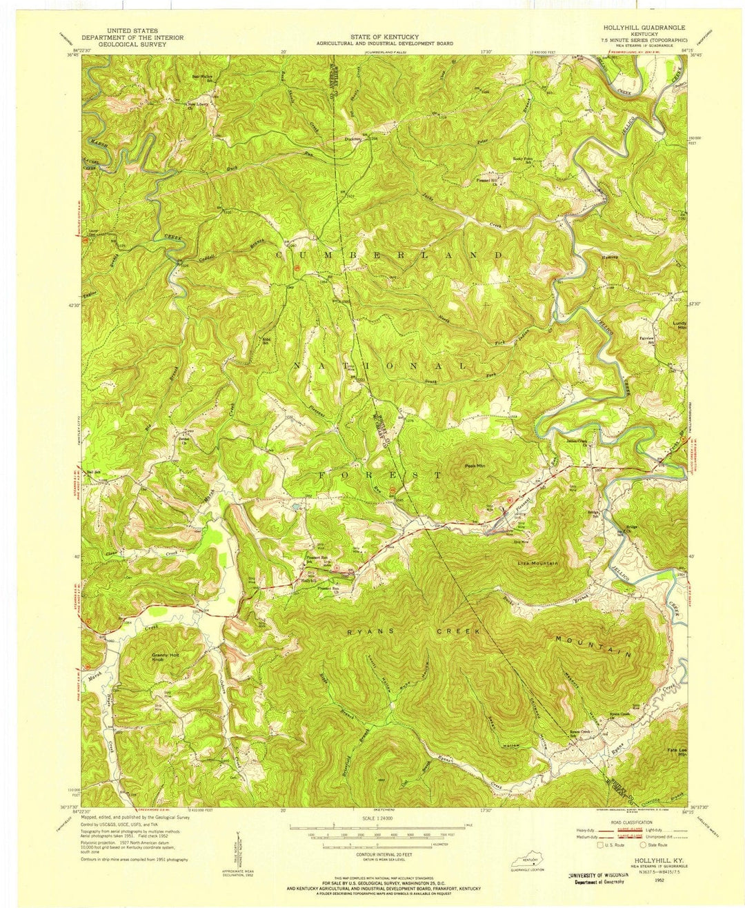 1952 Hollyhill, KY - Kentucky - USGS Topographic Map