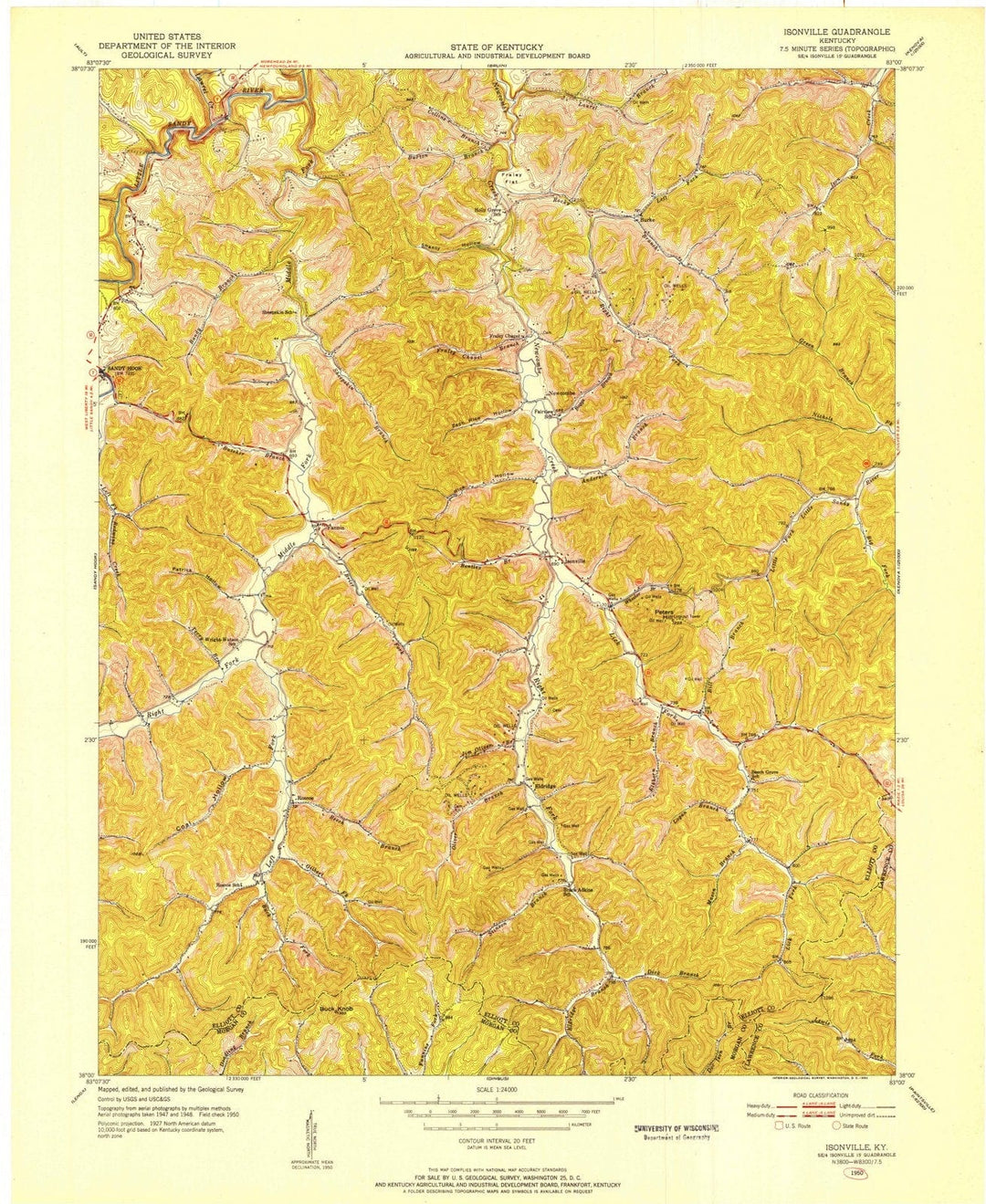 1950 Isonville, KY - Kentucky - USGS Topographic Map