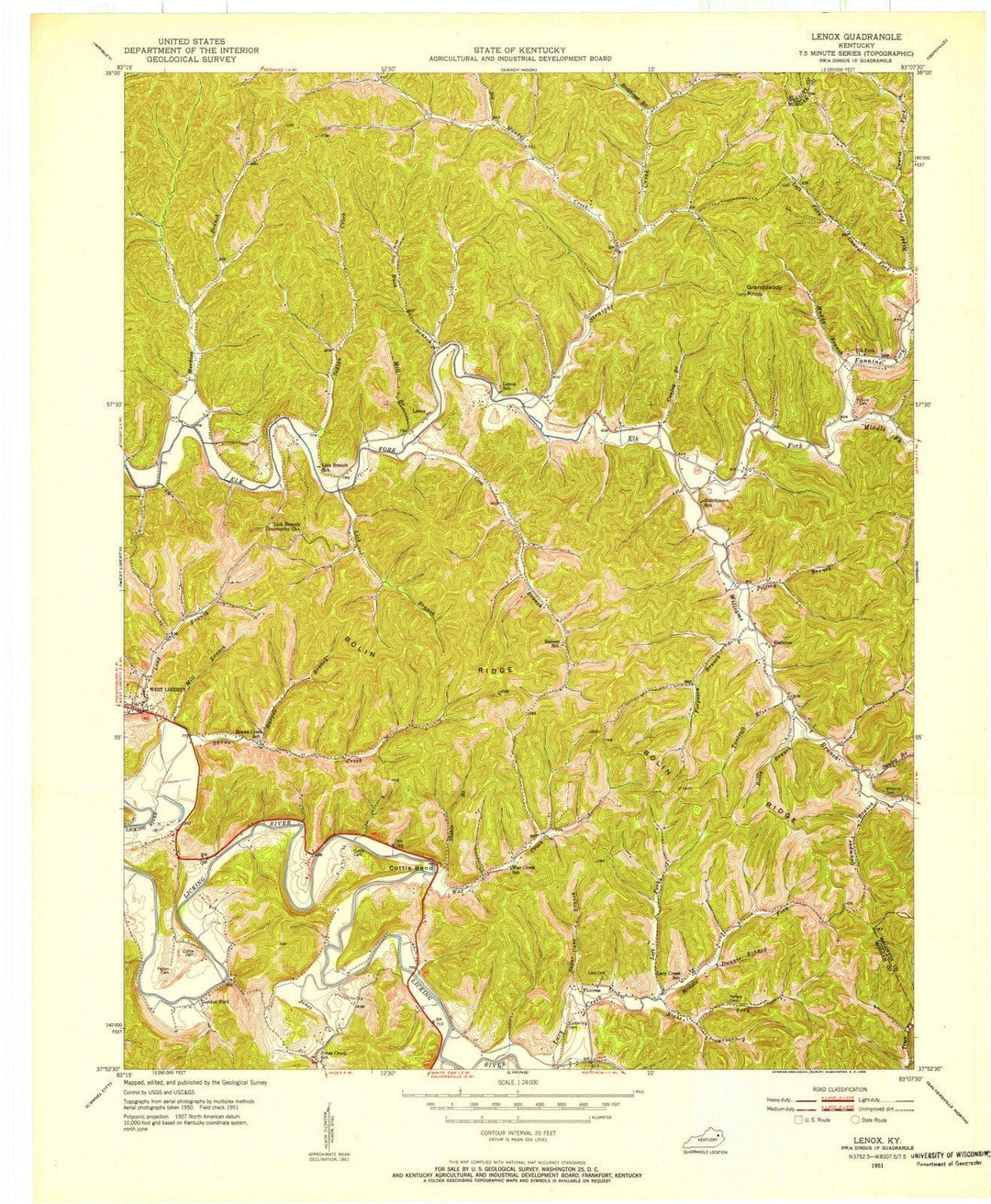 1950 Lenox, KY - Kentucky - USGS Topographic Map