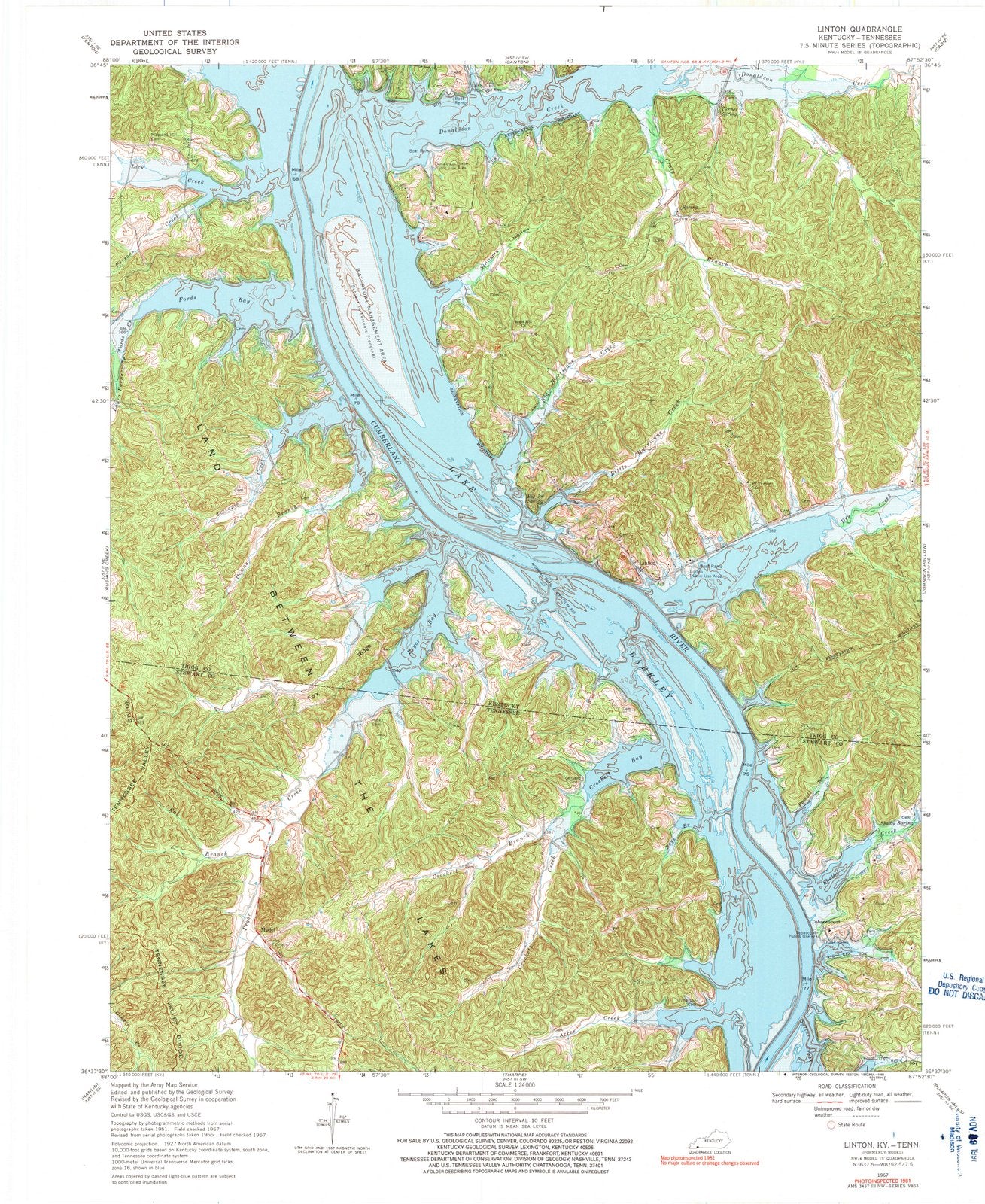 1967 Linton, KY - Kentucky - USGS Topographic Map
