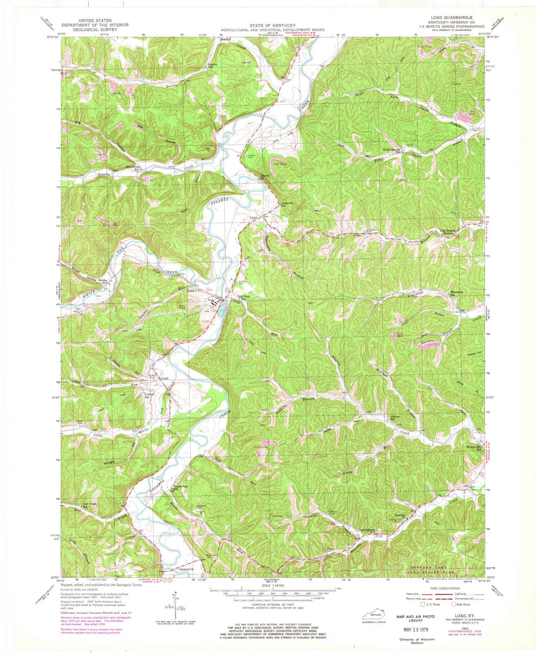 1953 Load, KY - Kentucky - USGS Topographic Map