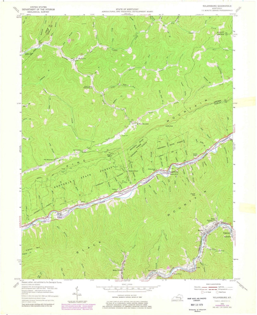 1954 Nolansburg, KY - Kentucky - USGS Topographic Map