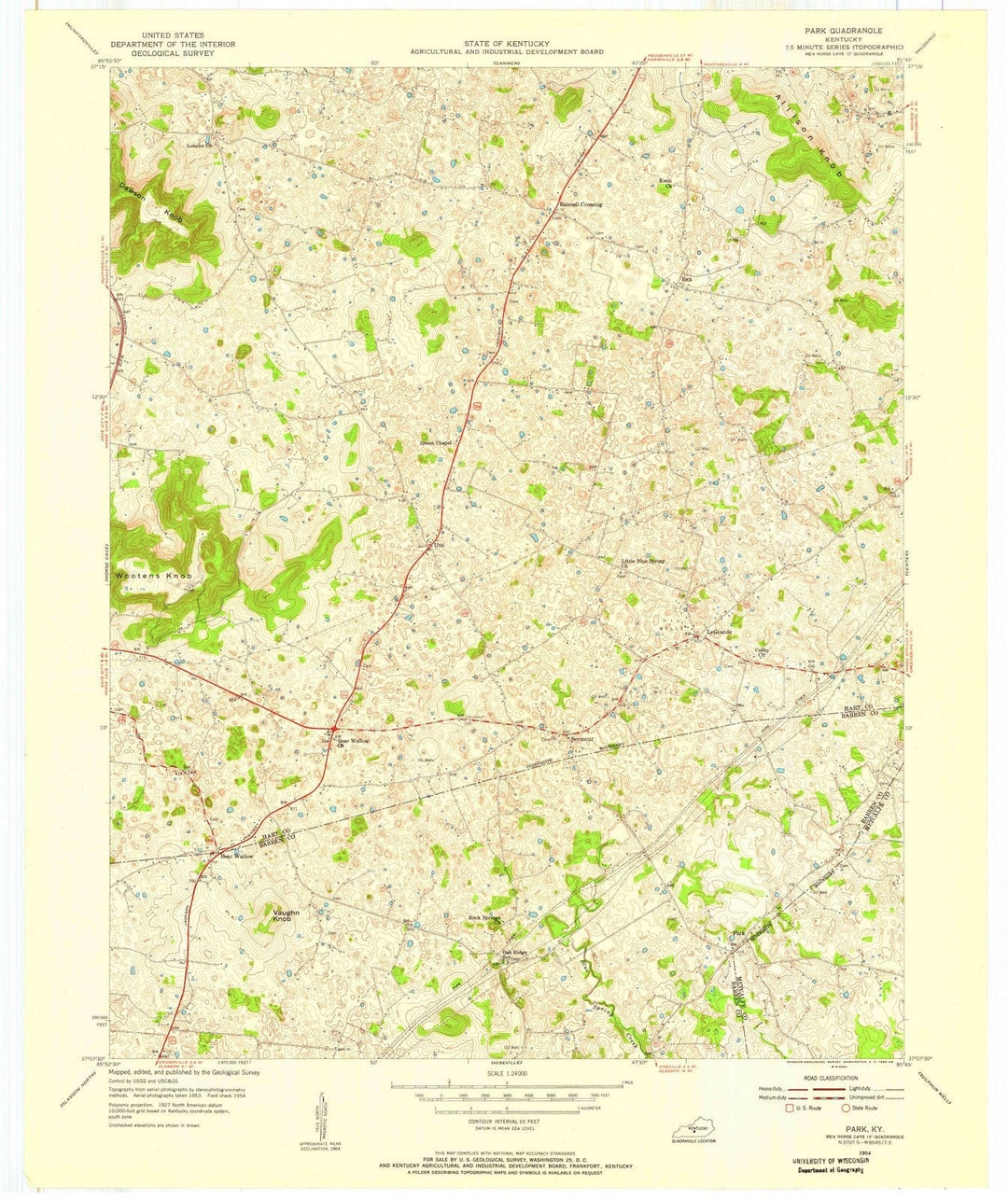 1954 Park, KY - Kentucky - USGS Topographic Map
