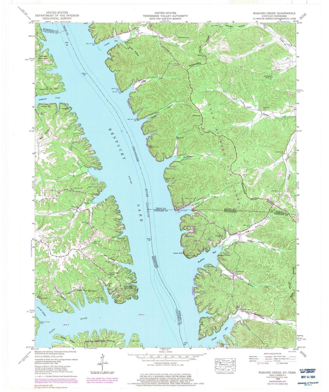 1950 Rushing Creek, TN - Tennessee - USGS Topographic Map