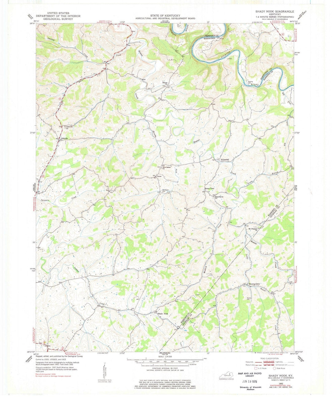 1952 Shady Nook, KY - Kentucky - USGS Topographic Map