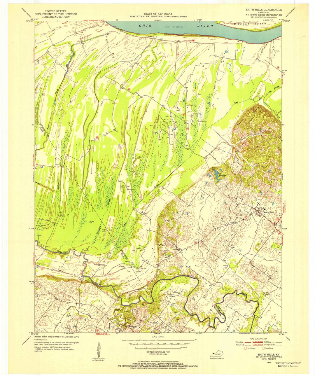 1952 Smith Mills, KY - Kentucky - USGS Topographic Map