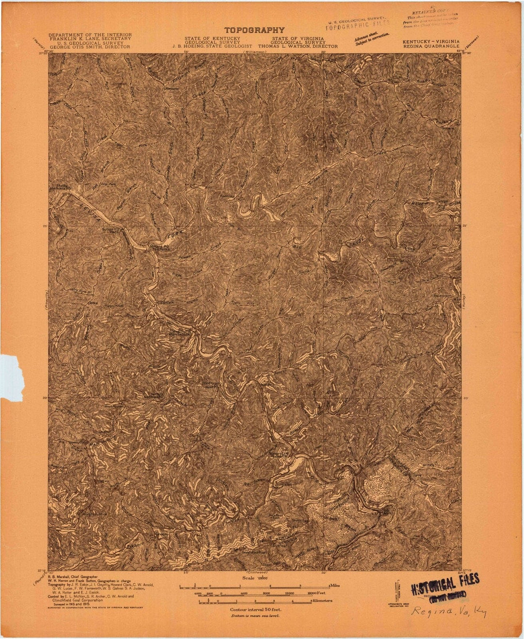 1915 Regina, KY - Kentucky - USGS Topographic Map