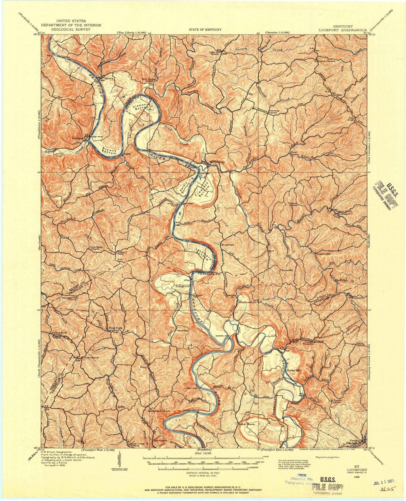 1906 Lockport, KY - Kentucky - USGS Topographic Map