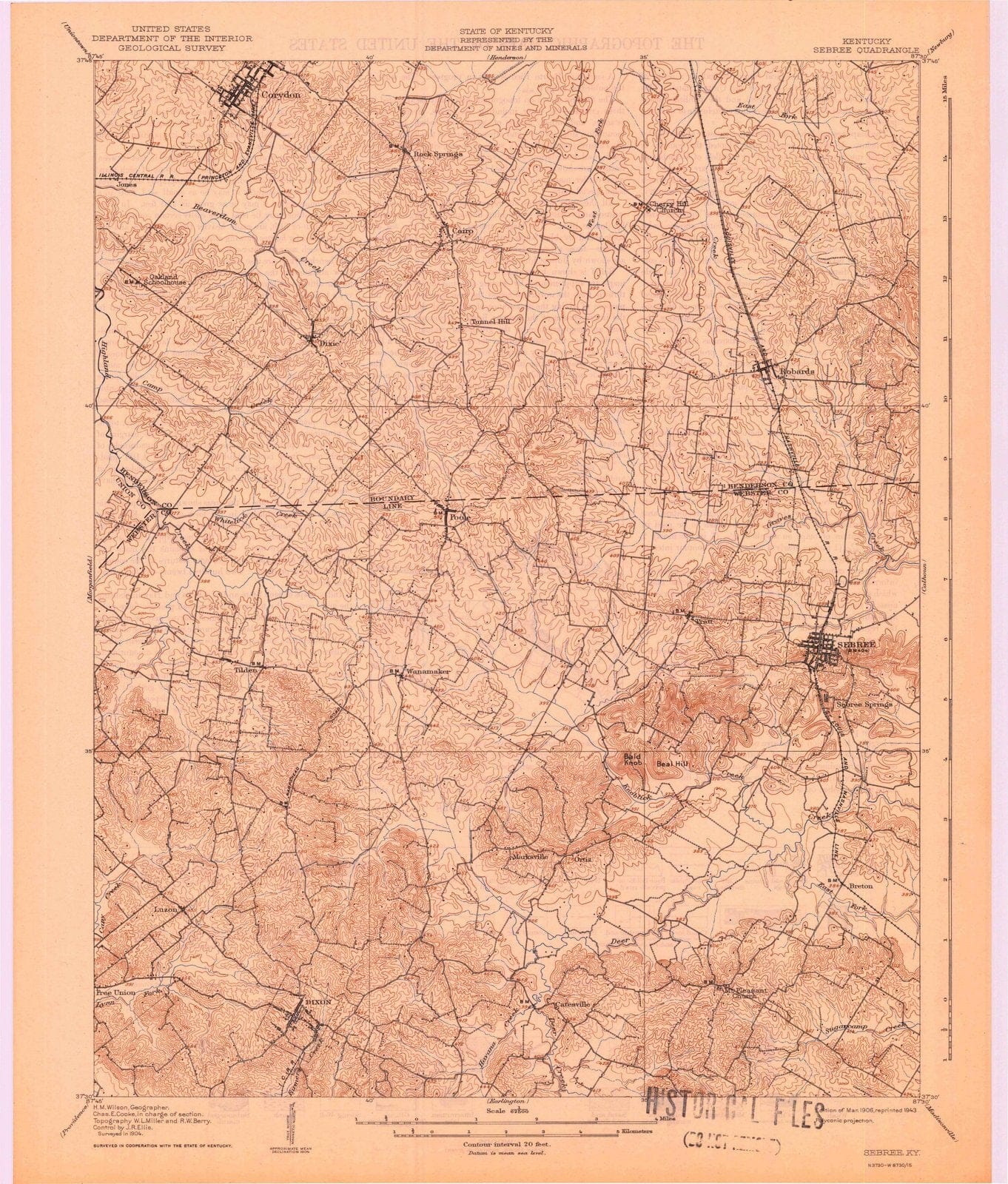 1906 Sebree, KY - Kentucky - USGS Topographic Map